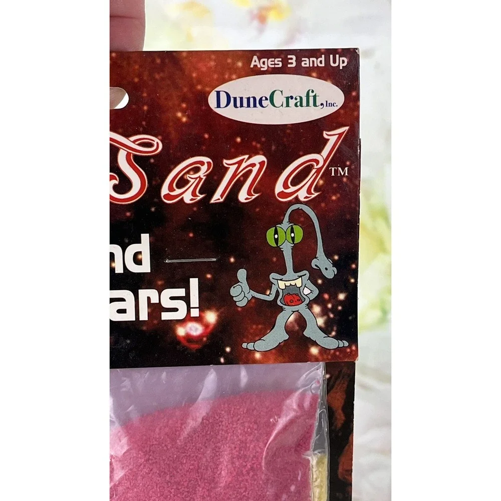 SPACE SAND by Dune Craft TriColor NEW In Package 2004 Vintage Blue Yellow Red